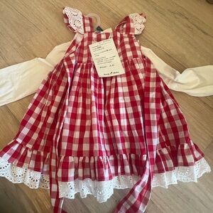 Lovely Babies Apparel Sample Red and white dress